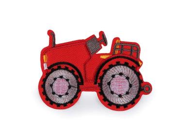 Aufbügler Traktor rot 7,5 x 5,5 cm